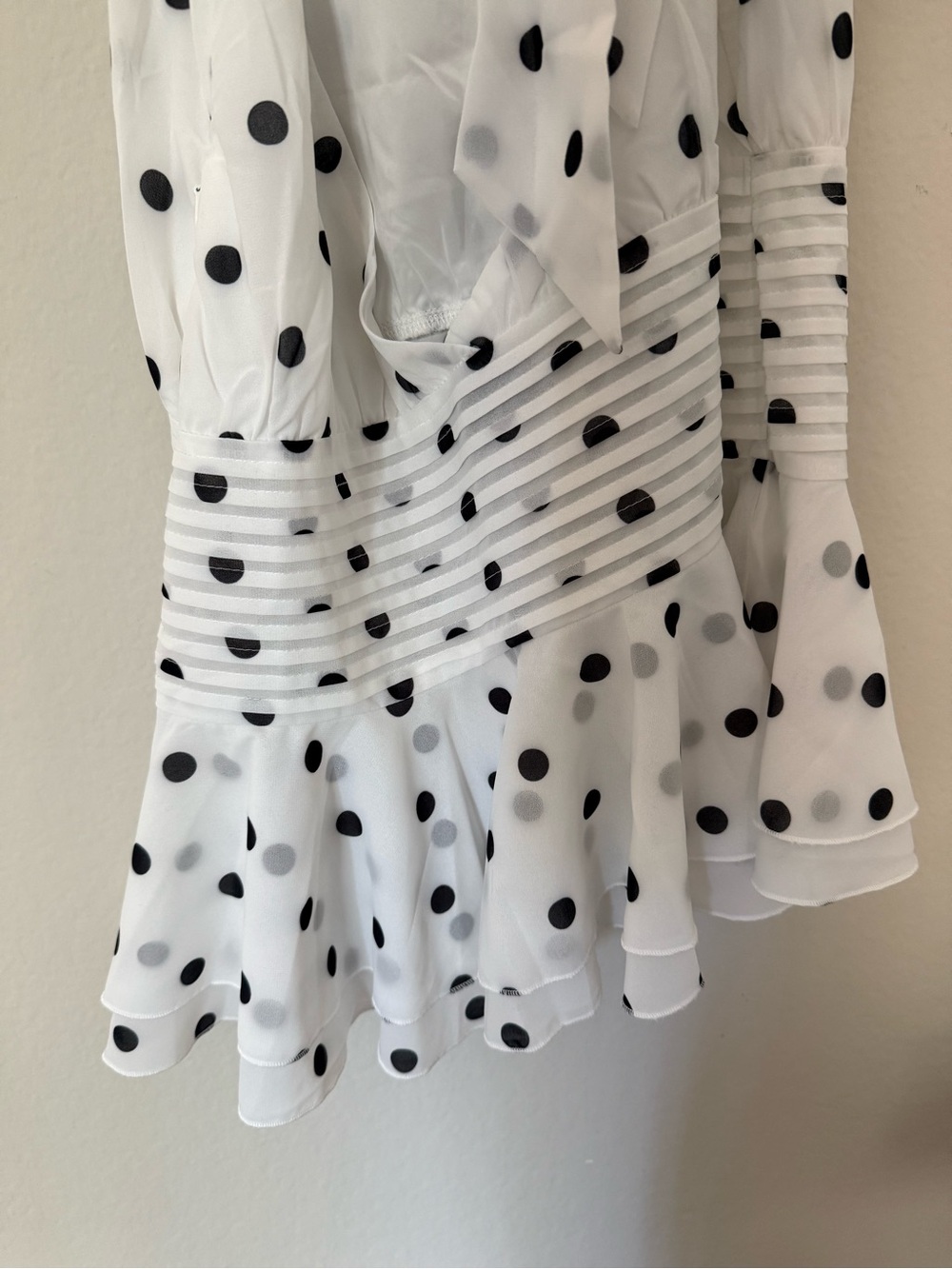 Peppermayo White Polka Dot Halter Mini Dress - Picture 9 of 12